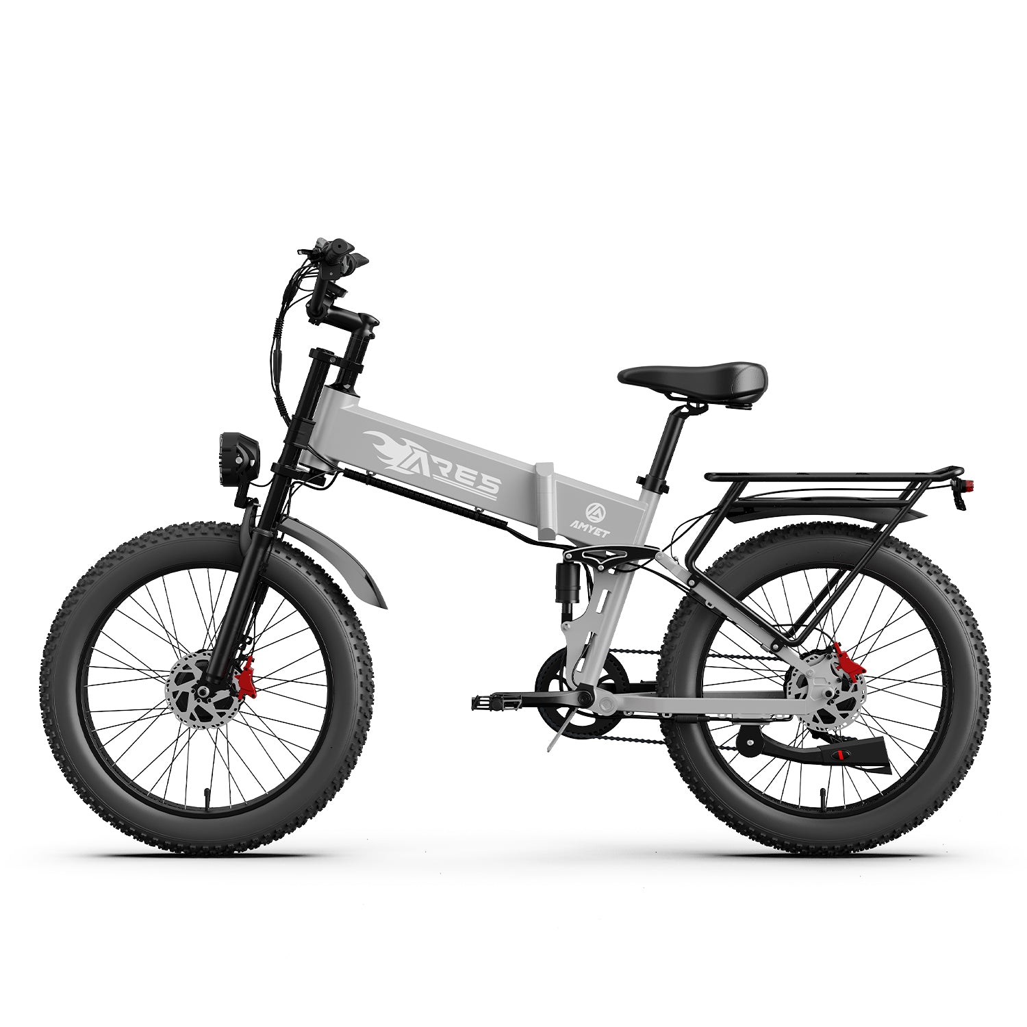 AMYET Ares 2*1000W Dual Motor Electric Mountain Folding Bike 52V/20Ah - Gray
