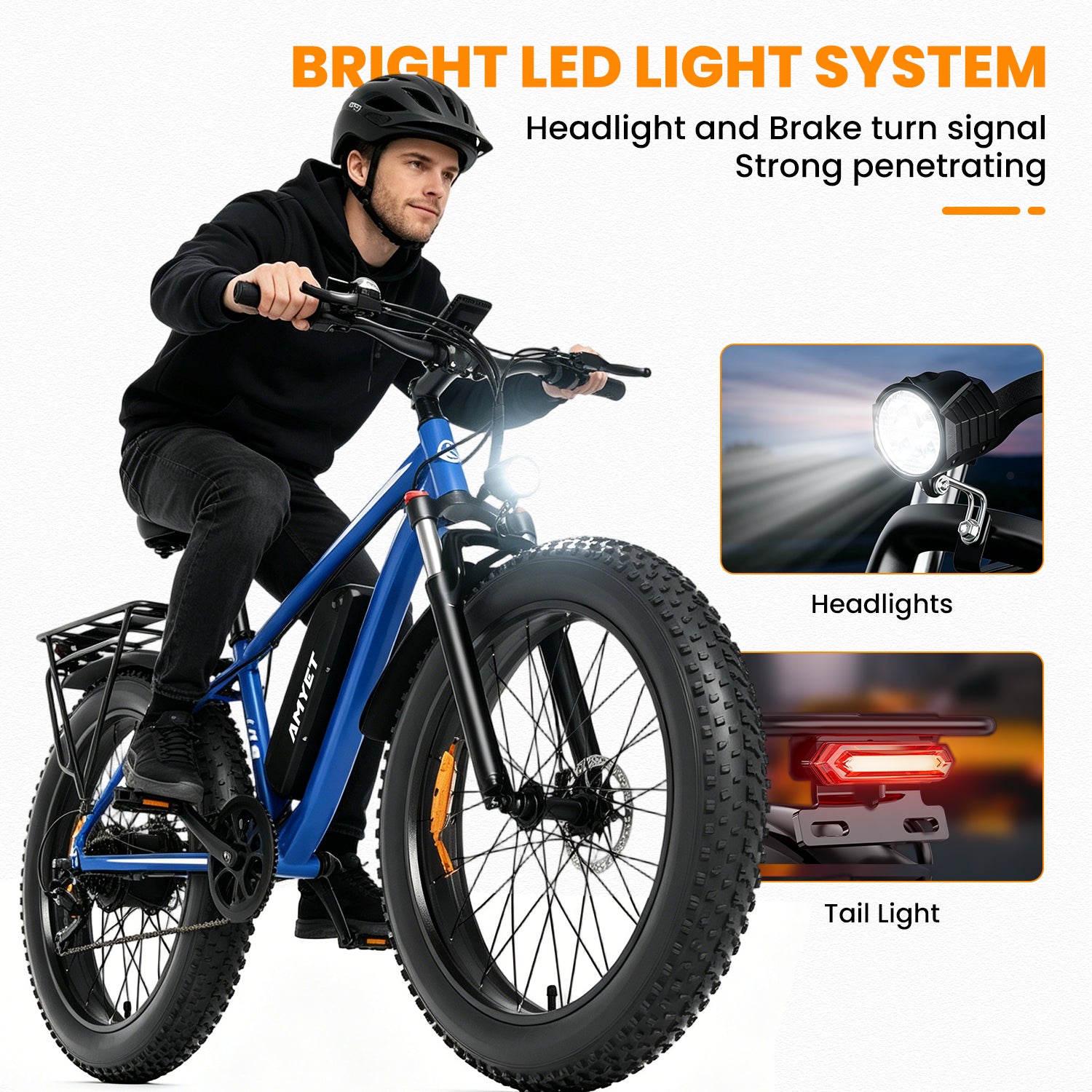AMYET EB26 1000W Electric Bike - Blue
