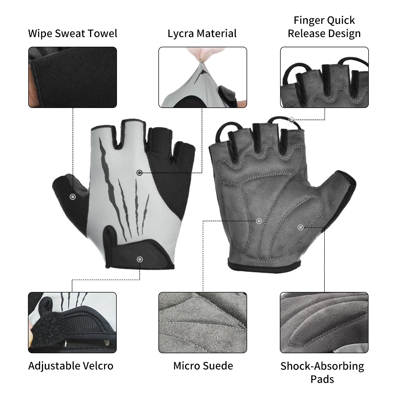 AMYET Fingerless Cycling Gloves - AMYET eBikes