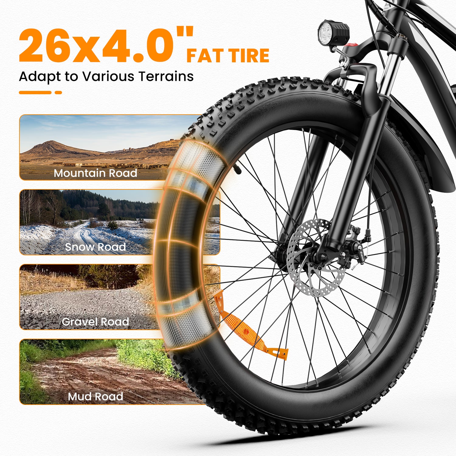 AMYET EB26 1000W Electric Bike - Black