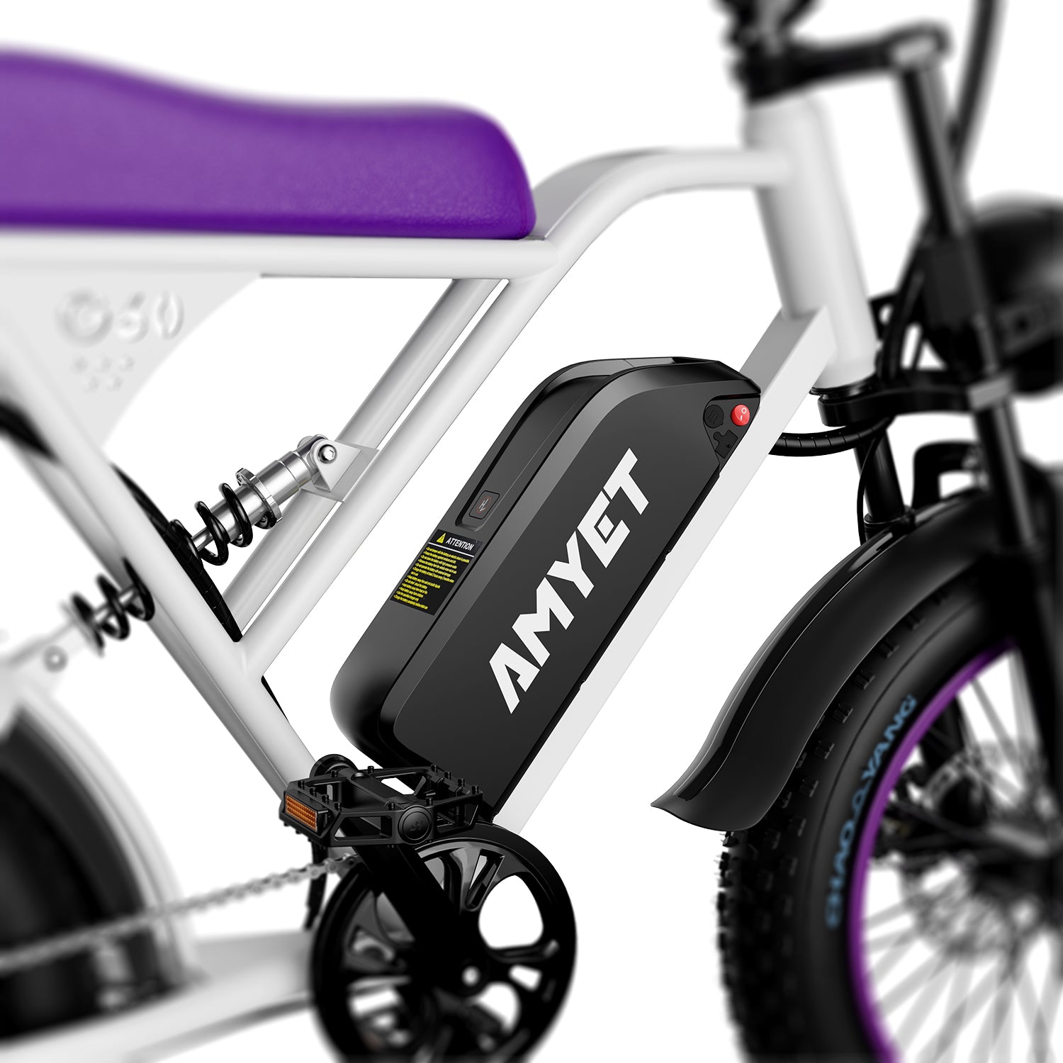 AMYET V9-G60 1000W 20Ah Electric Bike - Purple
