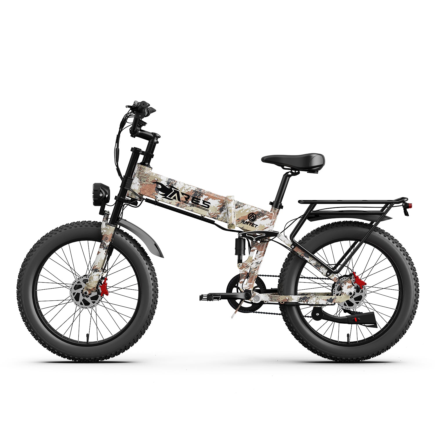 AMYET Ares 2*1000W Dual Motor Electric Mountain Folding Bike 52V/20Ah - Camo