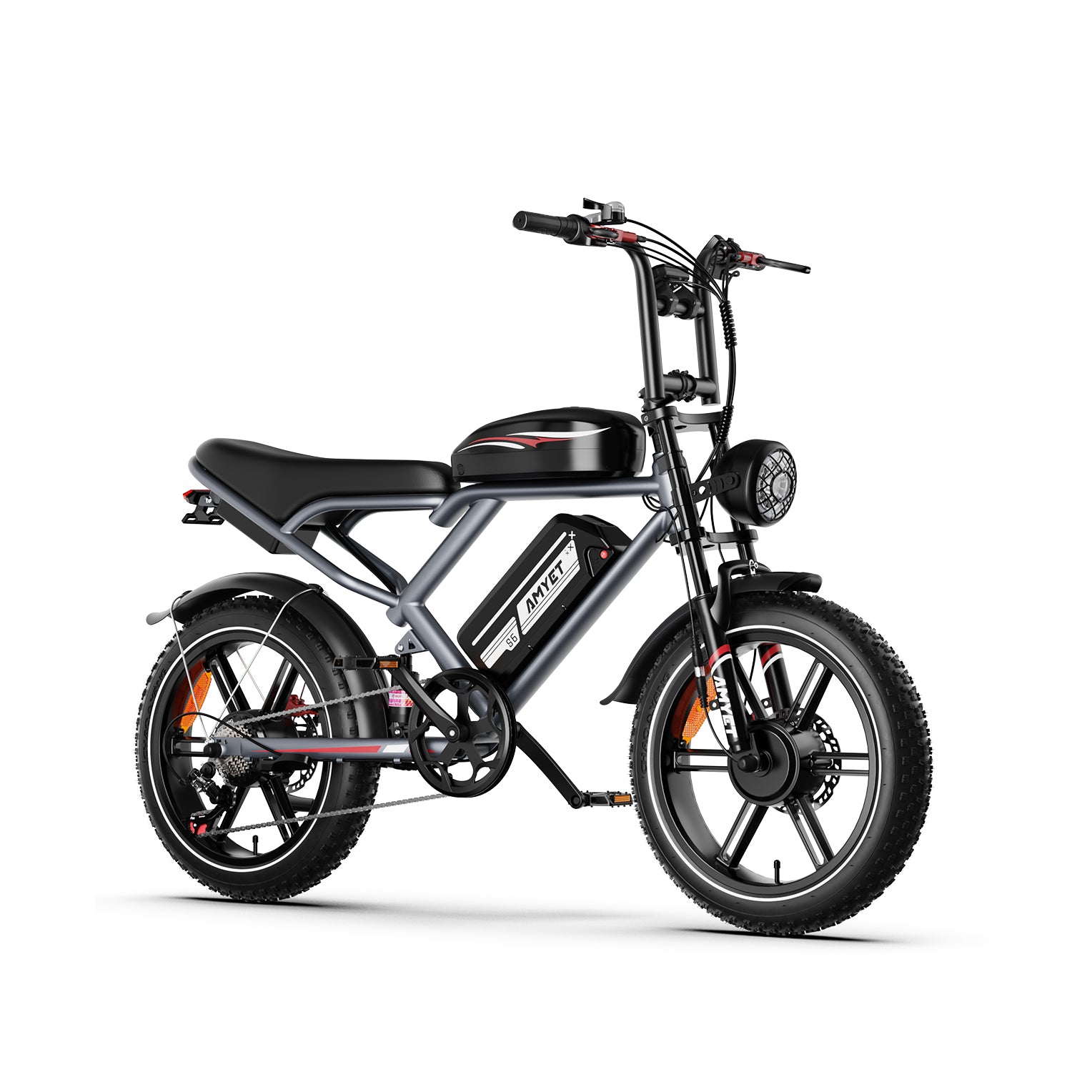 AMYET S6 2000W Dual Motor and Batteries Electric Bike - Gray - AMYET eBikes