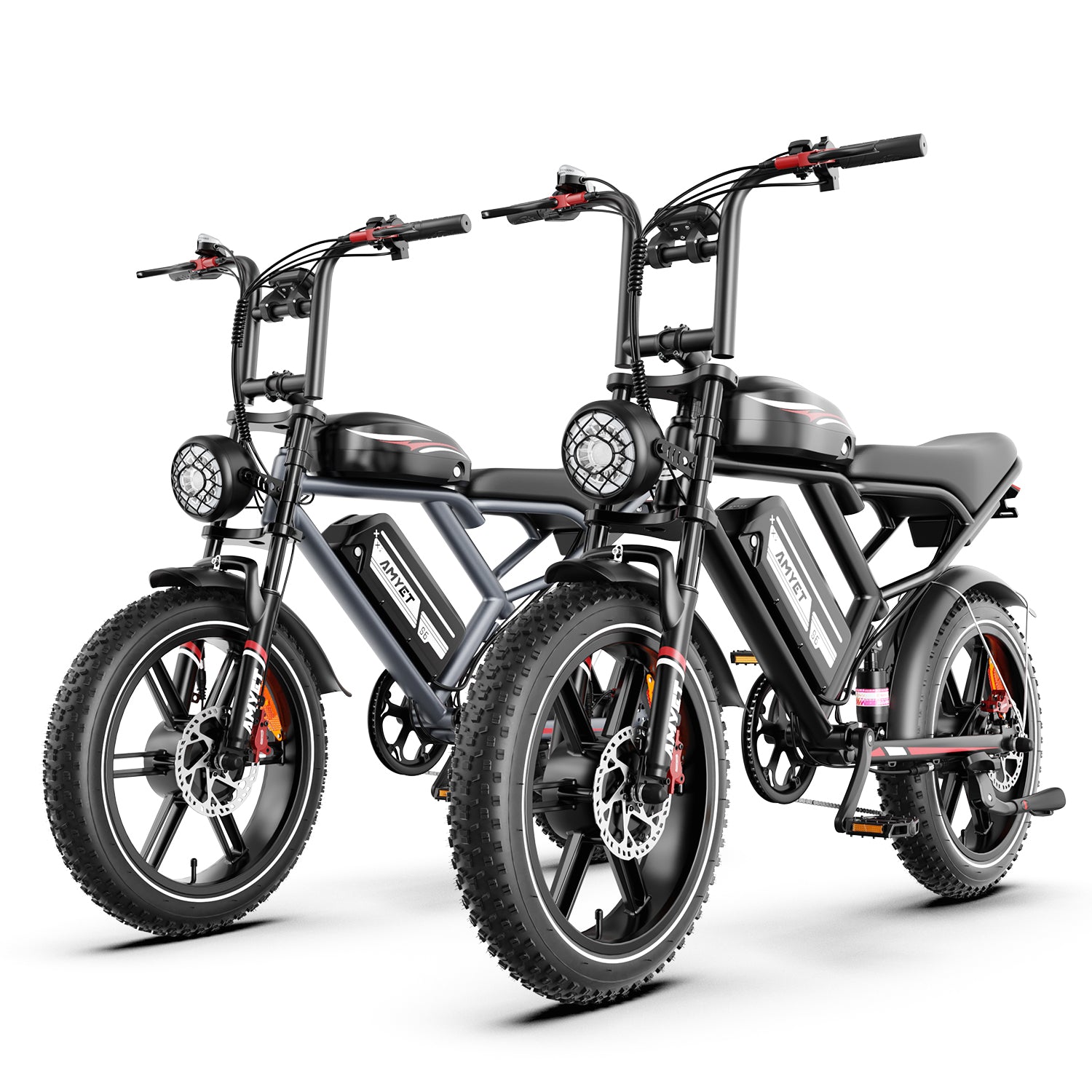 AMYET S6 2000W Dual Motor and Batteries Electric Bike - Gray - AMYET eBikes