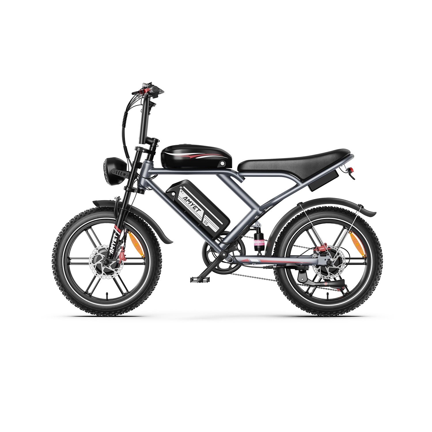 AMYET S6 2000W Dual Motor and Batteries Electric Bike - Gray - AMYET eBikes