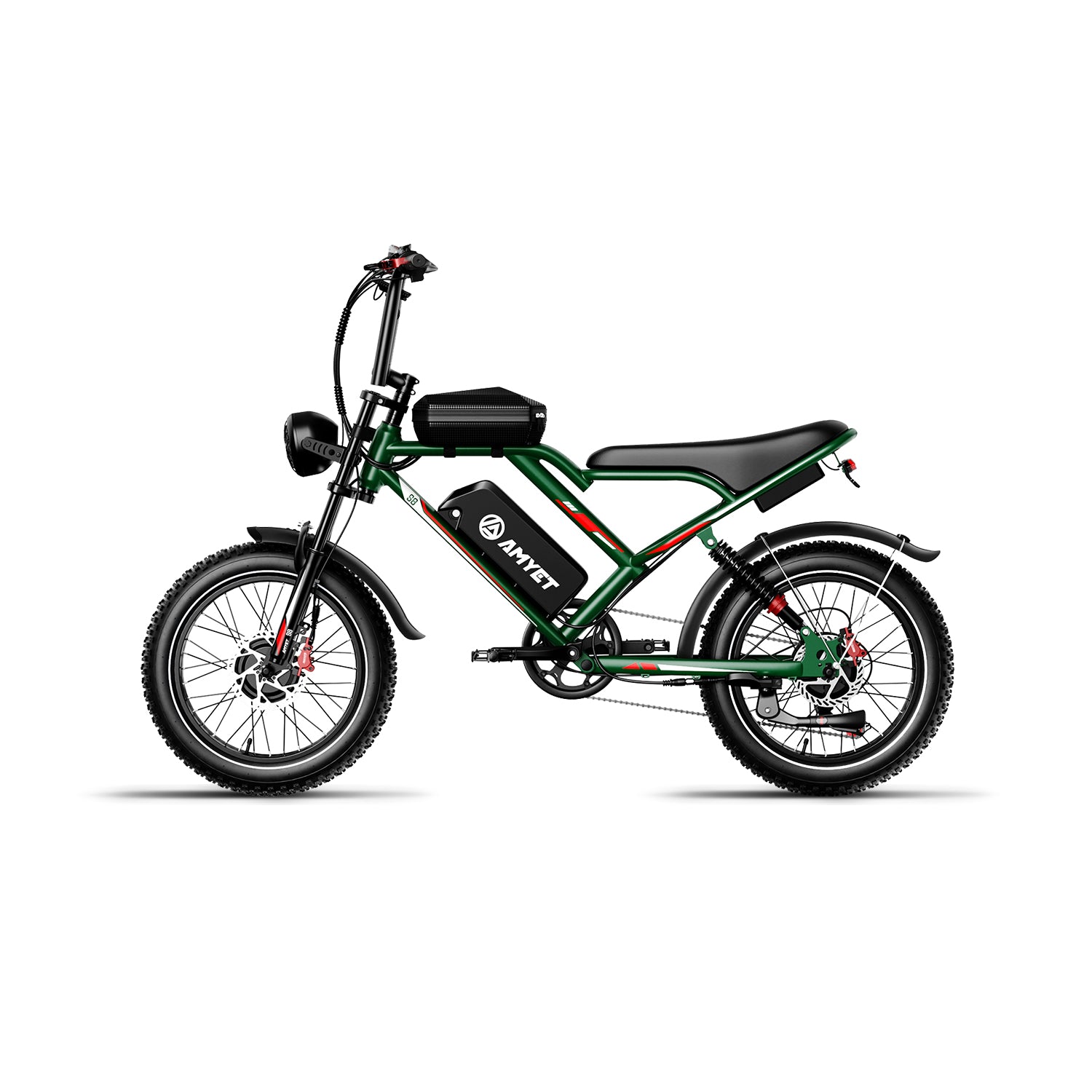 AMYET S8 2*1000W Dual Motor Electric Bike - Green - AMYET eBikes