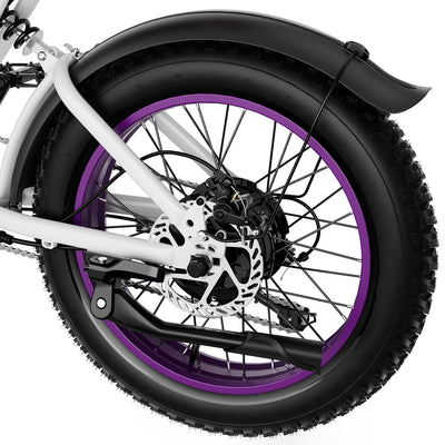 AMYET V9-G60 Fat Tire Mountain Peak 1500W 48V 20Ah Electric Bike, UL2849- Purple