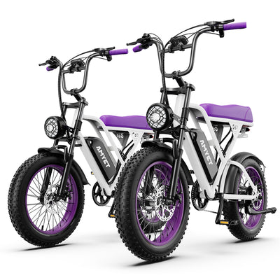 AMYET V9-G60 Fat Tire Mountain Peak 1500W 48V 20Ah Electric Bike, UL2849- Purple