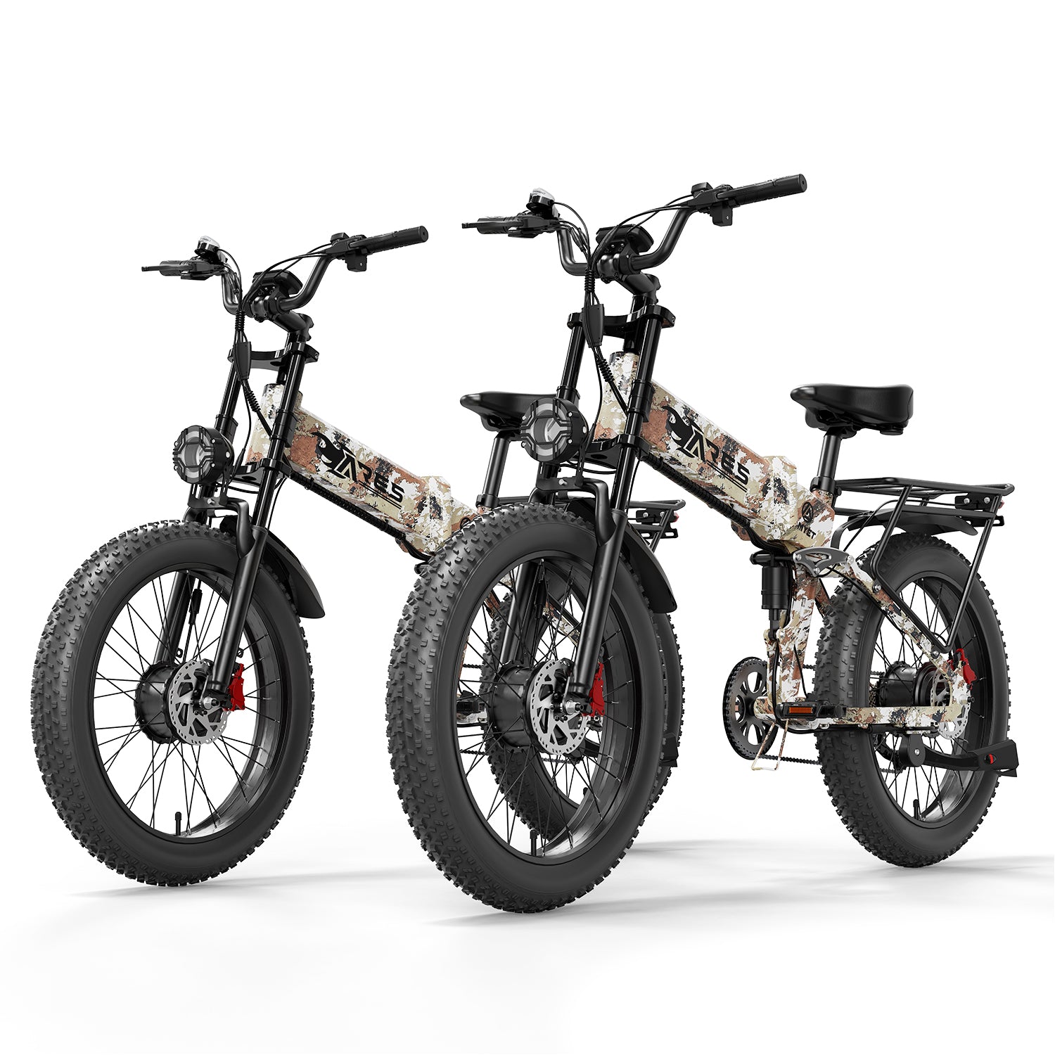 AMYET Ares 2*1000W Dual Motor Electric Mountain Folding Bike 52V/20Ah - Camo