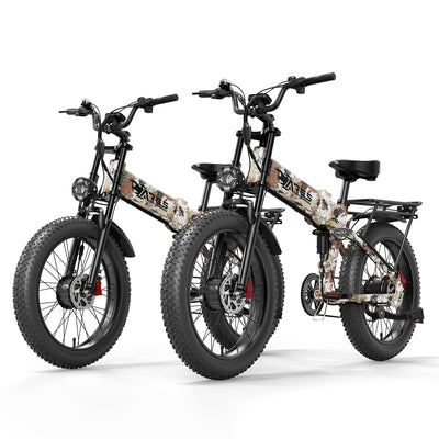 AMYET Ares 2*1000W Dual Motor Electric Mountain Folding Bike 52V/20Ah - Camo
