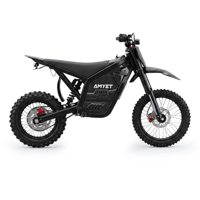 AMYET EDB002 4000W Electric Dirt Bike for Teens Adults,Carbon Fiber Frame, 230NM Torque,45 MPH,40 Miles,48V 23Ah Battery,14" /12" Tires, Full Hydraulic Brakes and Suspensions Mountain Off-Road e Bike
