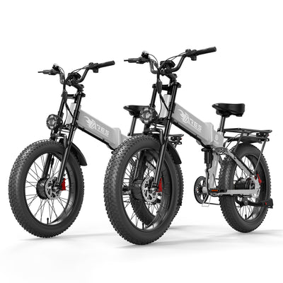 AMYET Ares 2*1000W Dual Motor Electric Mountain Folding Bike 52V/20Ah - Gray