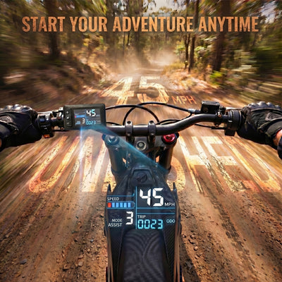 AMYET EDB002 4000W Electric Dirt Bike for Teens Adults,Carbon Fiber Frame, 230NM Torque,45 MPH,40 Miles,48V 23Ah Battery,14" /12" Tires, Full Hydraulic Brakes and Suspensions Mountain Off-Road e Bike