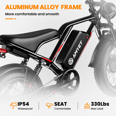 AMYET S8 Peak 3000W Dual Motor Electric Bike - Black