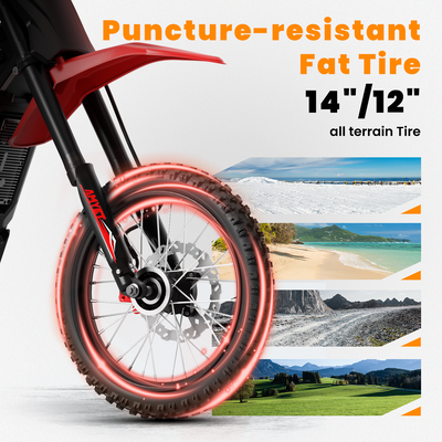AMYET VT300 Peak 3000W Electric Motorcycle for Teenagers,Electric Bike for Adults with 48V/23.4AH Battery Electric Dirt Bike Max 40MPH Ebike with Hydraulic Brakes,Mountain Off-Road E Dirt Bike,Red
