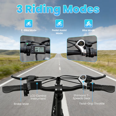 Amyet SE1 Foldable Electric Bike for Adults 1000W Peak Motor, 48V 15AH (720WH) Battery, 20" x3.0 Fat Tire Ebike 28mph 7 Speed Gears Commuter Electric Bicycle E-Bike,Black