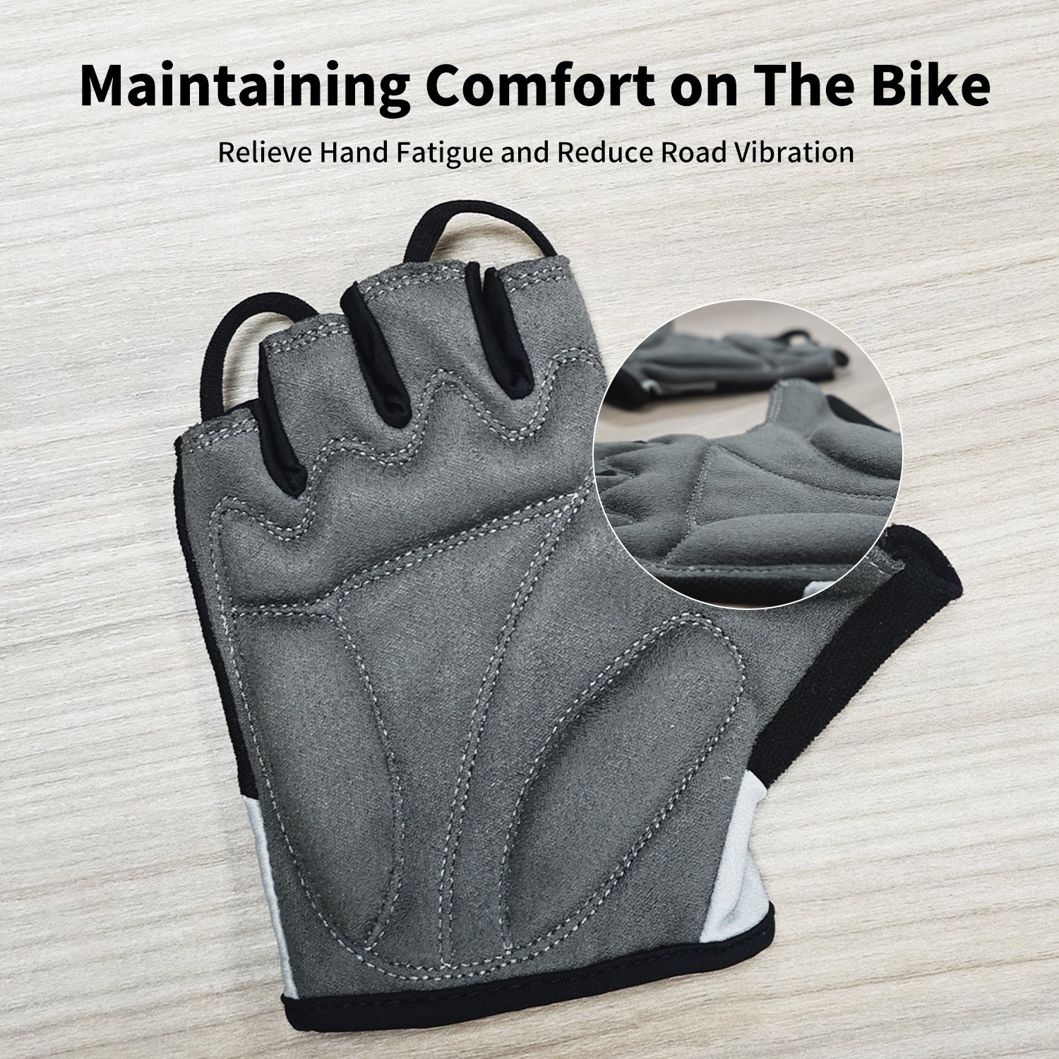 bicycle fingerless gloves AMYET Fingerless Cycling Gloves, XL