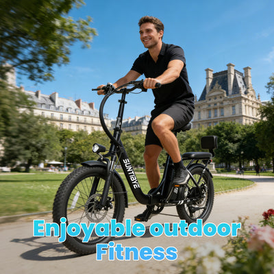 Amyet SE1 Foldable Electric Bike for Adults 1000W Peak Motor, 48V 15AH (720WH) Battery, 20" x3.0 Fat Tire Ebike 28mph 7 Speed Gears Commuter Electric Bicycle E-Bike,Black