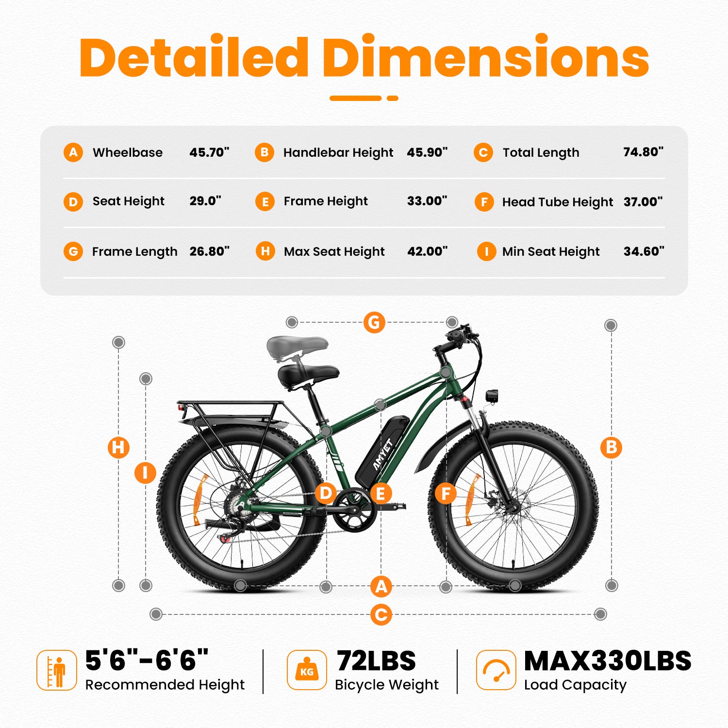 AMYET EB26 1000W Electric Bike with 26