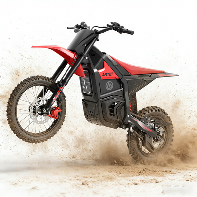 AMYET VT300 Peak 3000W Electric Motorcycle for Teenagers,Electric Bike for Adults with 48V/23.4AH Battery Electric Dirt Bike Max 40MPH Ebike with Hydraulic Brakes,Mountain Off-Road E Dirt Bike,Red