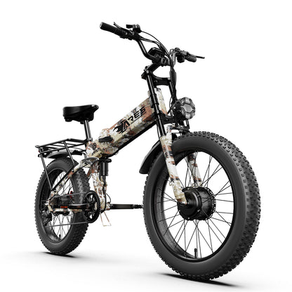 AMYET Ares 2*1000W Dual Motor Electric Mountain Folding Bike 52V/20Ah - Camo