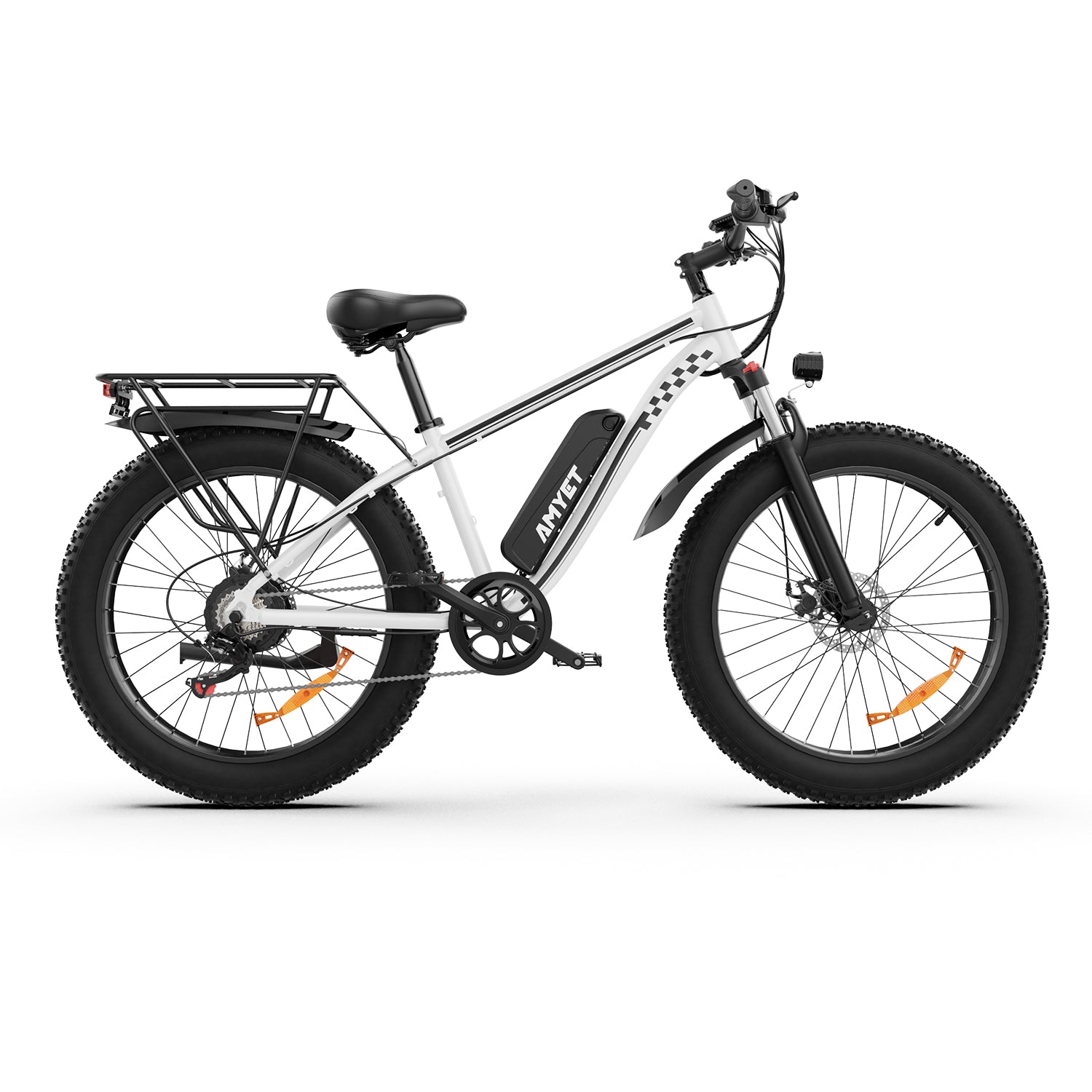 48v electric bicycle AMYET EB26 1000W Electric Bike with 26"x4" Fat Tire and 48V 15AH Battery, Max 28MPH 62Mile Range