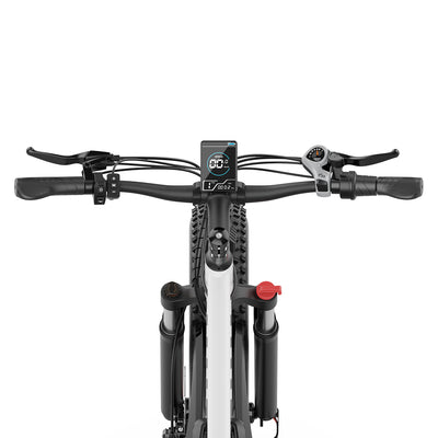 AMYET EB26 1000W Electric Bike with 26"x4" Fat Tire and 48V 15AH Battery, Max 28MPH 60Mile Range - White