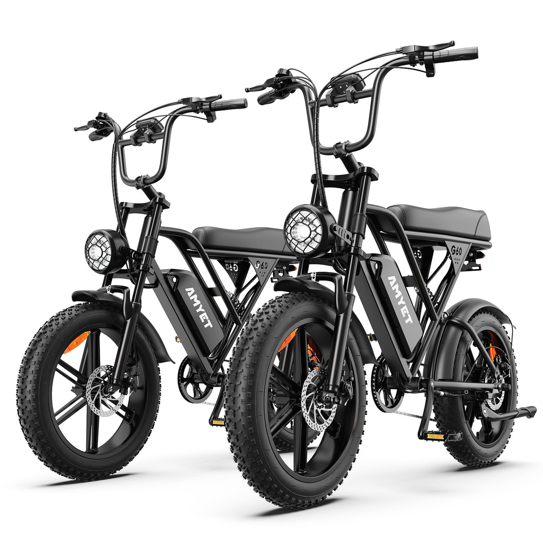 AMYET V9-G60 1000W 20Ah Electric Bike - Black - AMYET eBikes