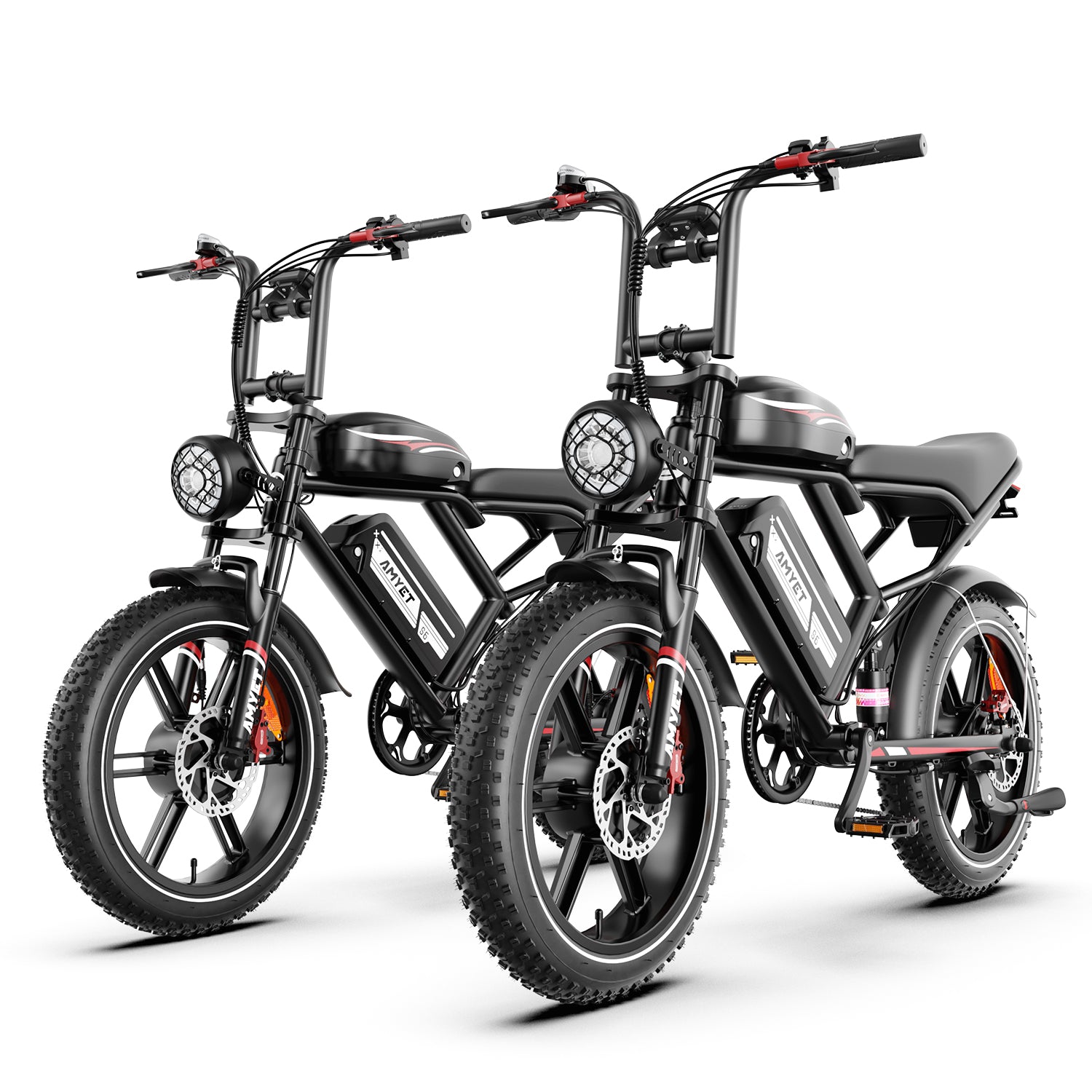 AMYET S6 2000W Dual Motor and Batteries Electric Bike - Black - AMYET eBikes