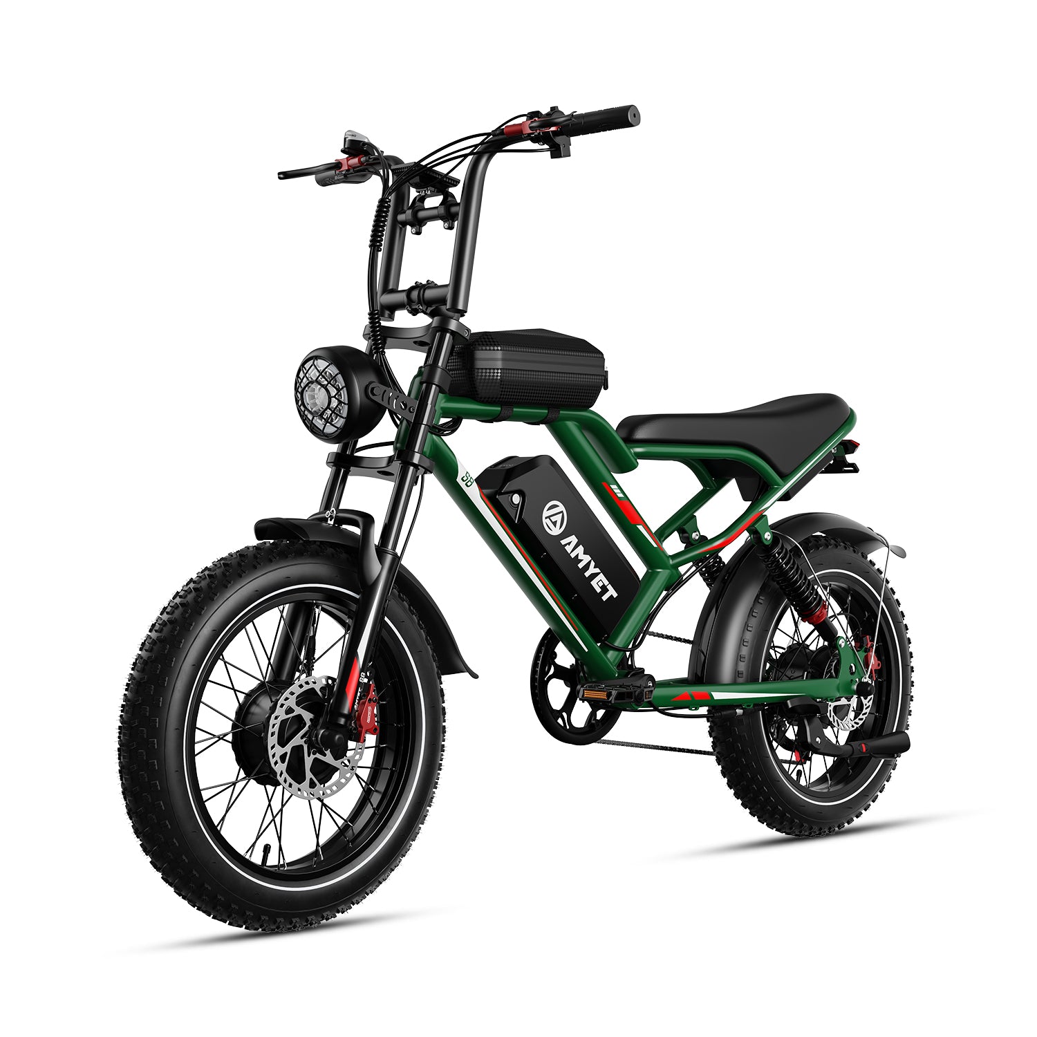 AMYET S8 2*1000W Dual Motor Electric Bike - Green