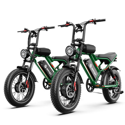 AMYET S8 2*1000W Dual Motor Electric Bike - Green - AMYET eBikes