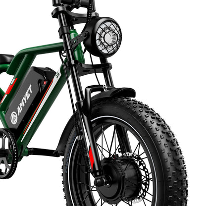 AMYET S8 2*1000W Dual Motor Electric Bike - Green - AMYET eBikes