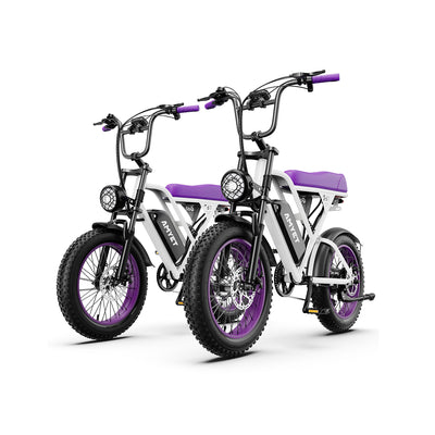 AMYET V9-G60 Fat Tire Mountain Peak 1500W 48V 20Ah Electric Bike, UL2849- Purple