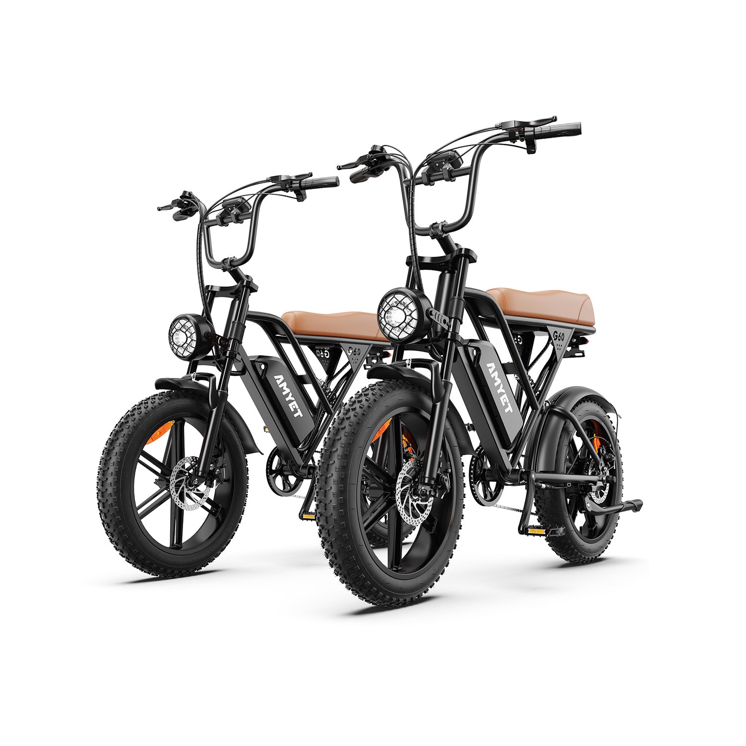 AMYET V9-G60 1000W 20Ah Electric Bike - Brown