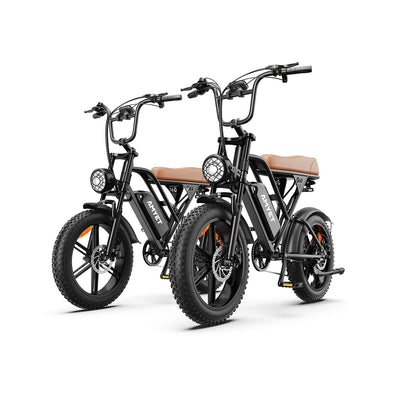 AMYET V9-G60 Electric Bike for Adults, Peak 1500W Ebike 48V 20Ah, 20"x4" Fat Tire Mountain Bike, UL2849 - Brown